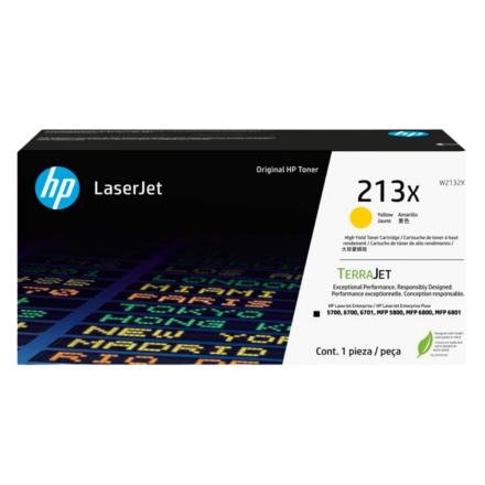 Toner HP 213X Color Amarillo W2132X para Impresora LaserJet