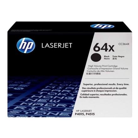 Toner HP  64X Color Negro CC364X  para Impresora LaserJet