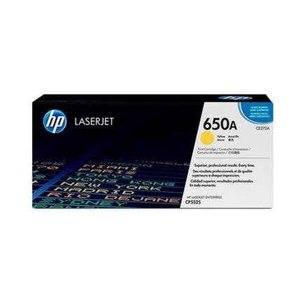 Toner HP 650A Color Amarillo  CE272A para Impresora LaserJet