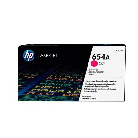 Toner HP  654A Color Magenta CF333A para Impresora LaserJet