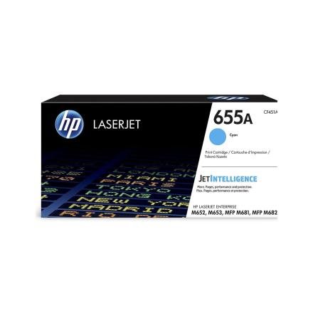 Toner HP 655A Color Cyan CF451A para Impresora LaserJet